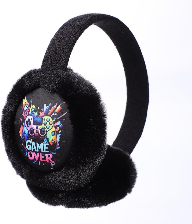 Ztl Kids Knit Earmuffs Soft Plush Ear Warmers Winter Outdoor Ear Muffs for Boys Girls - Image 3